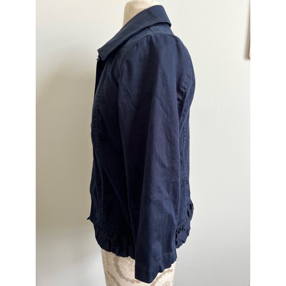 Christopher & Banks Women's Open Front Navy Blazer Medium - Picture 3 of 7